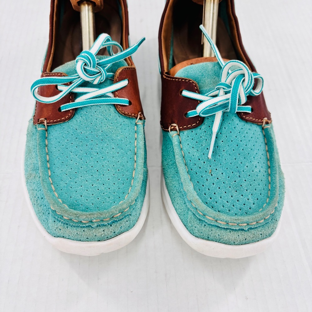 Clarks blue brown Women's Loafers size 8M